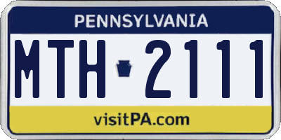 PA license plate MTH2111