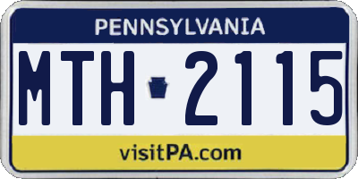 PA license plate MTH2115