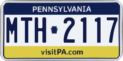 PA license plate MTH2117