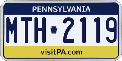 PA license plate MTH2119