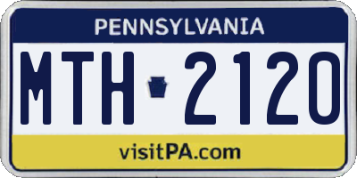 PA license plate MTH2120
