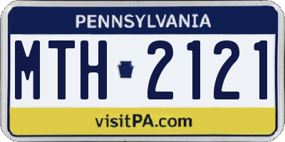 PA license plate MTH2121