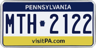 PA license plate MTH2122