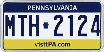 PA license plate MTH2124