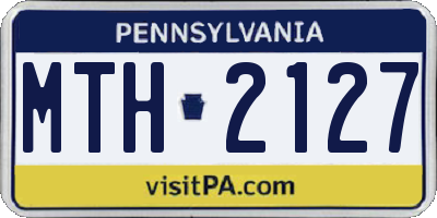 PA license plate MTH2127