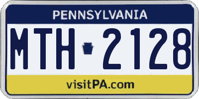 PA license plate MTH2128