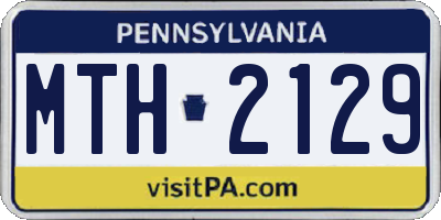 PA license plate MTH2129