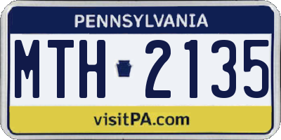PA license plate MTH2135