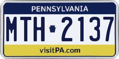 PA license plate MTH2137