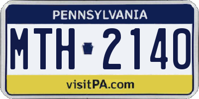 PA license plate MTH2140