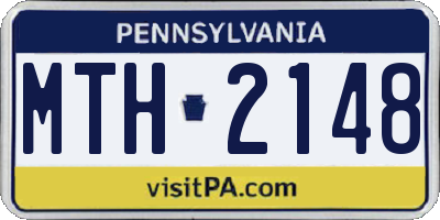 PA license plate MTH2148