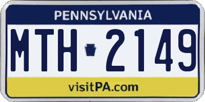 PA license plate MTH2149