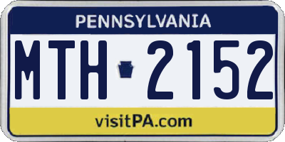 PA license plate MTH2152