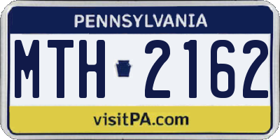 PA license plate MTH2162