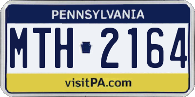 PA license plate MTH2164