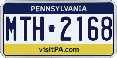 PA license plate MTH2168