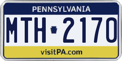 PA license plate MTH2170