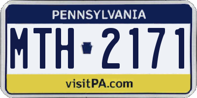 PA license plate MTH2171