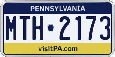 PA license plate MTH2173