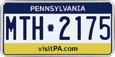PA license plate MTH2175
