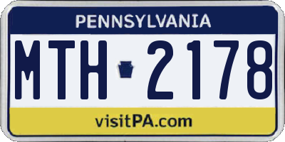 PA license plate MTH2178