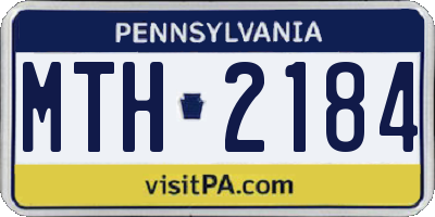 PA license plate MTH2184