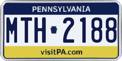 PA license plate MTH2188