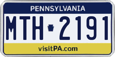 PA license plate MTH2191