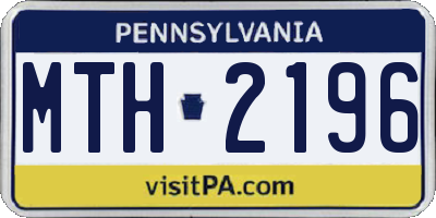 PA license plate MTH2196