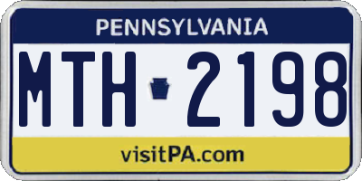 PA license plate MTH2198