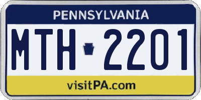 PA license plate MTH2201