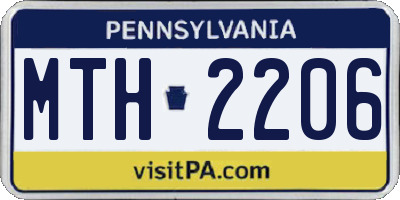 PA license plate MTH2206