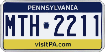 PA license plate MTH2211