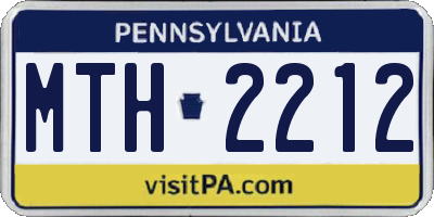PA license plate MTH2212