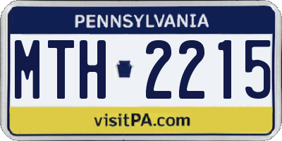 PA license plate MTH2215