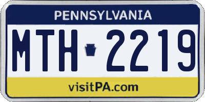 PA license plate MTH2219