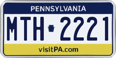PA license plate MTH2221