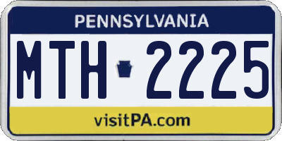 PA license plate MTH2225