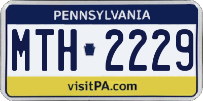 PA license plate MTH2229