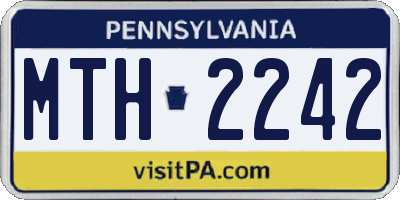 PA license plate MTH2242