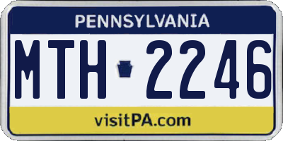 PA license plate MTH2246