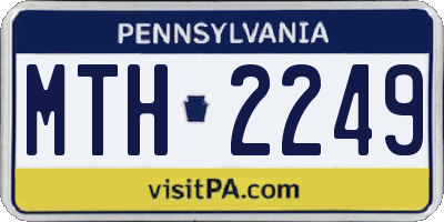 PA license plate MTH2249