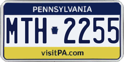 PA license plate MTH2255