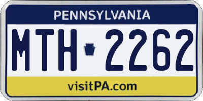 PA license plate MTH2262