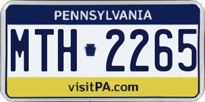 PA license plate MTH2265