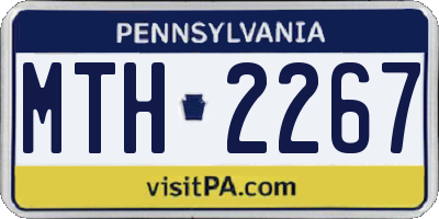 PA license plate MTH2267