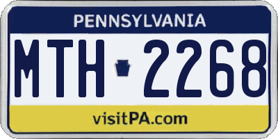 PA license plate MTH2268