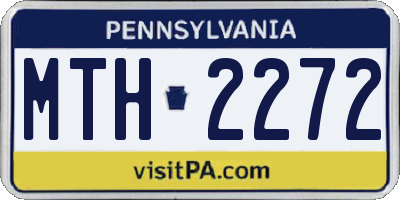 PA license plate MTH2272