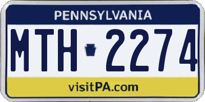 PA license plate MTH2274
