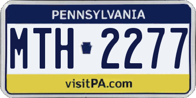 PA license plate MTH2277